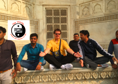 Meditation at Taj Mahal