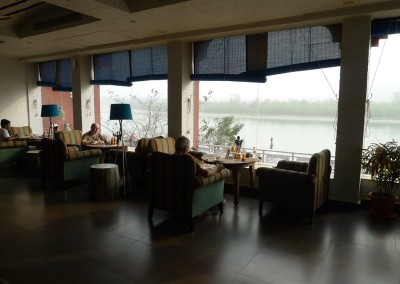 Relaxing and watching the Ganges river go by